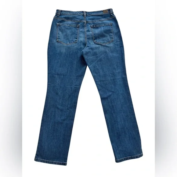 Lee Jeans Relaxed Fit Straight Leg High Rise Wash Blue Size M - Picture 2 of 12